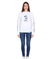RE:COVERED X Disney Unisex Long-Sleeve Mickey Mouse Print Cotton Sweater RCDIF2050 White