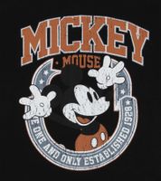 RE:COVERED X Disney Men's T-Shirt Mickey Mouse the One and Only Print Cotton Crew Neck Shirt RCDIF2051 Black