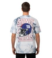 RE:COVERED X NFL Herren T-Shirt mit NEW YORK GIANTS Print Baumwoll-Shirt Rundhals-Shirt RCNFL1386 Blau