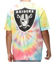 RE:COVERED X NFL Las Vegas Raiders Men's T-Shirt with Logo Print, Cotton Crew Neck, RCNFL1379, Colorful
