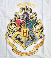 RE:COVERED X Harry Potter Men's T-Shirt Hogwarts House Crest Cotton Shirt RCWIZ559 Ecru-White
