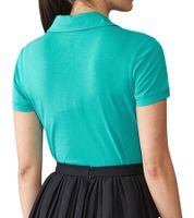 Mercedes-Benz AMG Petronas F1 MAPF1 Women's Cotton Polo Shirt with Team Logos and Color Accents Short-Sleeved Shirt 701227044 002 Turquoise-Green