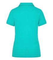 Mercedes-Benz AMG Petronas F1 MAPF1 Women's Cotton Polo Shirt with Team Logos and Color Accents Short-Sleeved Shirt 701227044 002 Turquoise-Green