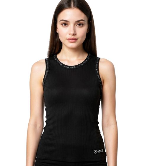 Mercedes-Benz AMG Petronas F1 Women's Tank Top, Cotton Shirt, Motorsport Shirt, 701225451 001 Black
