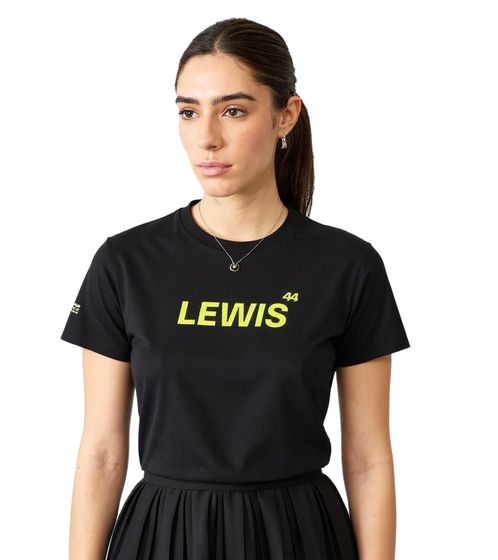 Mercedes-Benz AMG Petronas F1 MAPF Women's T-Shirt Lewis Hamilton Cotton Shirt Short-Sleeve Shirt 701227127 001 Black