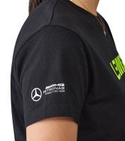 Camiseta Mercedes-Benz AMG Petronas F1 MAPF para mujer, de algodón, de manga corta, 701227127 001, negra