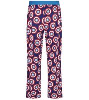 RE:COVERED X MARVEL Captain America Men's Lounge Pants with Shield Print, Pajama Pants PCMARV502, Blue/Red