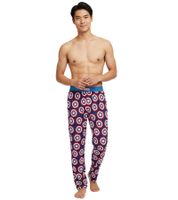 Pantalon de pyjama homme RE:COVERED X MARVEL Captain America avec imprimé bouclier, PCMARV502, Bleu/Rouge