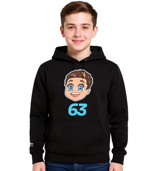 Mercedes-Benz AMG Petronas F1 George Russell Hoodie for Girls and Boys, Formula 1 Hooded Sweatshirt 701227132 001 Black