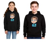 Mercedes-Benz AMG Petronas F1 George Russell Kinder Hoodie Mädchen und Jungen Kapuzen-Sweatshirt Formel 1 701227132 001 Schwarz
