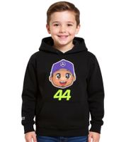 Mercedes-Benz AMG Petronas F1 Lewis Hamilton Kinder Hoodie Mädchen und Jungen Kapuzen-Sweatshirt Formel 1 701227130 001 Schwarz
