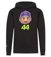 Mercedes-Benz AMG Petronas F1 Lewis Hamilton Kinder Hoodie Mädchen und Jungen Kapuzen-Sweatshirt Formel 1 701227130 001 Schwarz