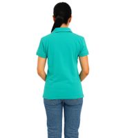 Polo femme en coton Mercedes-Benz AMG Petronas F1 MAPF1 avec logos et touches de couleur, manches courtes, 701227044, vert turquoise ou noir