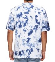 T-shirt homme RE:COVERED X Space Jam, imprimé tie-dye sur le devant, col rond en coton, bleu RCWARN751