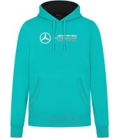 Mercedes-Benz AMG Petronas F1 Men's Cotton Hoodie with Formula 1 Team Logo 701227033 002 Turquoise Mercedes-Benz AMG Petronas F1 Men's Cotton Hoodie with Formula 1 Team Logo 701227033 002 Turquoise