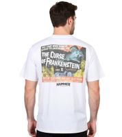 T-shirt homme RE:COVERED X HAMMER Horror, La Malédiction de Frankenstein, en coton, grand imprimé dans le dos, col rond, blanc, RCSTC108