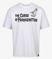 T-shirt homme RE:COVERED X HAMMER Horror, La Malédiction de Frankenstein, en coton, grand imprimé dans le dos, col rond, blanc, RCSTC108
