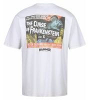 T-shirt homme RE:COVERED X HAMMER Horror, La Malédiction de Frankenstein, en coton, grand imprimé dans le dos, col rond, blanc, RCSTC108