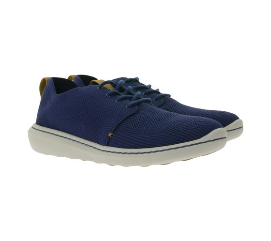 Clarks Step Urban Mix Men's Lace-Up Mesh Sneakers with Cushioned Soft Sole 26138175 Dark Blue