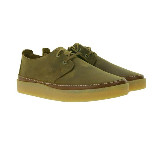 Clarks Clarkwood Low Herren Schnür-Schuhe Echtleder Halb-Schuhe mit Wechselfußbett 26176866 Braun 