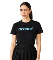 Mercedes-Benz AMG Petronas F1 MAPF T-shirt da donna in cotone a maniche corte 70122712 George Russell o Lewis Hamilton Nero