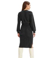 Gonna midi da donna, elegante gonna in maglia con elastico in vita, 932509, antracite screziato
