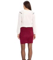 Falda de Maternidad para Mujer, Minifalda, Falda de Pana, Ropa de Maternidad, 939056 Rojo Vino