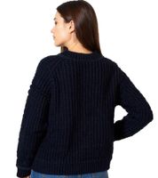 Women's Knit Crew Neck Sweater, Everyday Sweater, 926124 Black