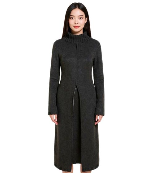 Women's Turtleneck Sweater Dress, Long Knit Sweater 975022 Beige