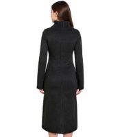 Suéter de cuello alto para mujer, vestido, suéter largo de punto, gris, 960529