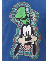 RE:COVERED X Disney Men's T-Shirt with Large Goofy Print, Crew Neck, Cotton Shirt, MMDIS2505 Blue