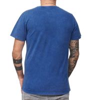 RE:COVERED X Disney Men's T-Shirt with Large Goofy Print, Crew Neck, Cotton Shirt, MMDIS2505 Blue