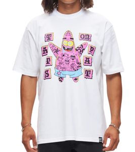 RE:COVERED X Nickelodeon Men's T-Shirt SpongeBob SquarePants Cotton Crew Neck Shirt RCVCM683 White