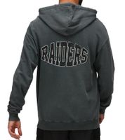 RE:COVERED X NFL Las Vegas Raiders Men's Hoodie with Lettering, Cotton Hoodie, Long-Sleeved Shirt, RCNFL1316G, Gray