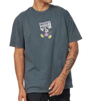 RE:COVERED X Disney Men's T-Shirt with Mickey Print, Cotton Crew Neck, MMDIS2686 Gray