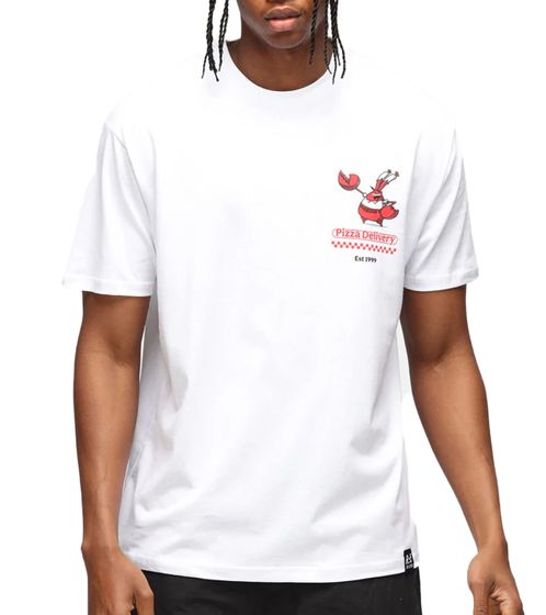 RE:COVERED X Nickelodeon Men's T-Shirt SpongeBob SquarePants Cotton Crew Neck Shirt MMVCM269 White