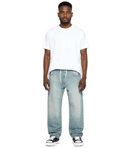 stylische Herren Jeans im Jogger-Stil Denim-Hose Baggy Leg mit Bindeband BR-12000-203 Hell-Blau stylische Herren Jeans im Jogger-Stil Denim-Hose Baggy Leg mit Bindeband BR-12000-203 Hell-Blau
