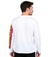 RE:COVERED X Nickelodeon Men's Long-Sleeved Shirt with SpongeBob SquarePants Design, Cotton Pullover, Crew Neck, RCVCM688 White