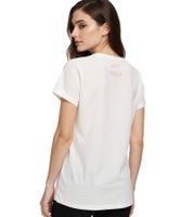 RE:COVERED X Disney Damen T-Shirt mit Mickey Mouse Plakat Aufdruck Shirt Baumwollshirt Rundhals MMDIS2593 Hellbeige