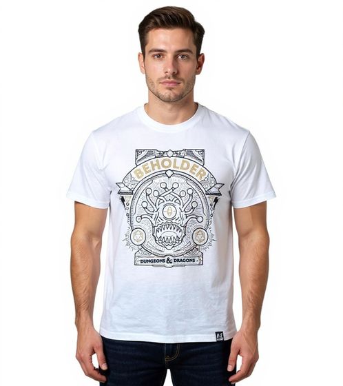 T-shirt da uomo RE:COVERED X DUNGEONS & DRAGONS BEHOLDER girocollo in cotone RCHAS173 Beige