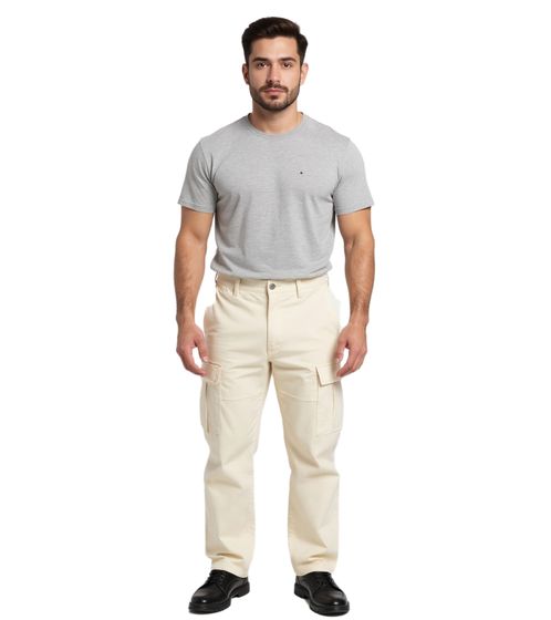 Stylish men's cargo jeans 4 pocket style leisure trousers with many pockets BR-8000-1000 Beige