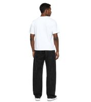 Jeans da uomo alla moda in stile jogger, pantaloni in denim a gamba larga con laccetto BR-12000-101 Nero