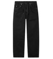 Jeans da uomo alla moda in stile jogger, pantaloni in denim a gamba larga con laccetto BR-12000-101 Nero