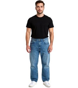 Stylish men's jeans in skater fit style denim trousers with zipper BR-11000-203 dark blue
