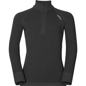 Odlo Bambini Langarm Unterhemden Warm 1/2 Zip Longsleeve Nero