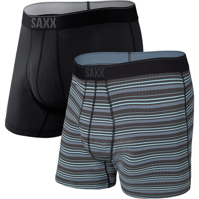 Saxx Underwear Herren Kurze Unterhosen Quest Boxer 2er Pack Schwarz
