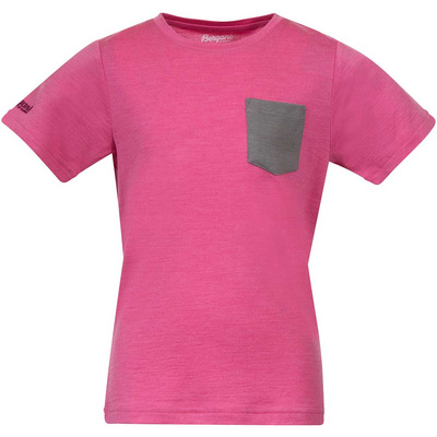 Bergans Niños T-Shirts Myske Wool T-Shirt Rosa