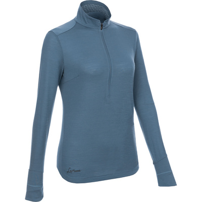 LaMunt Donna Longsleeves Merino Alexandra Zip Longsleeve Blu