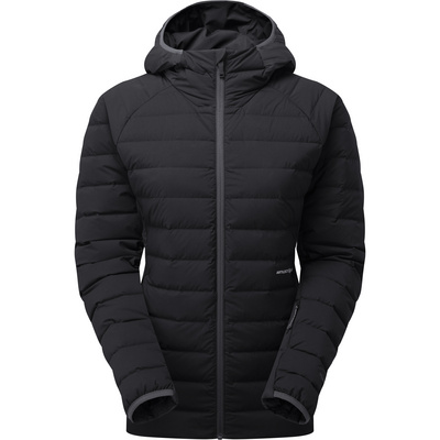 Artilect Mujer Isolationsjacken Divide Fusion Stretch Sudadera con capucha Chaqueta Negro