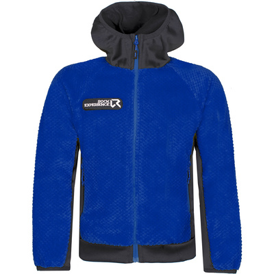 Rock Experience Niños Chaqueta polar Blizzard Sudadera con capucha Fleece Chaqueta Azul